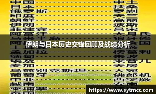 伊朗与日本历史交锋回顾及战绩分析